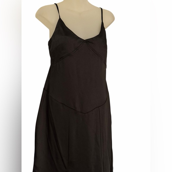 Princess Polly Black Satin Maxi Dress, High Split, Super Sexy, Women’s Size 8 - Picture 6 of 13